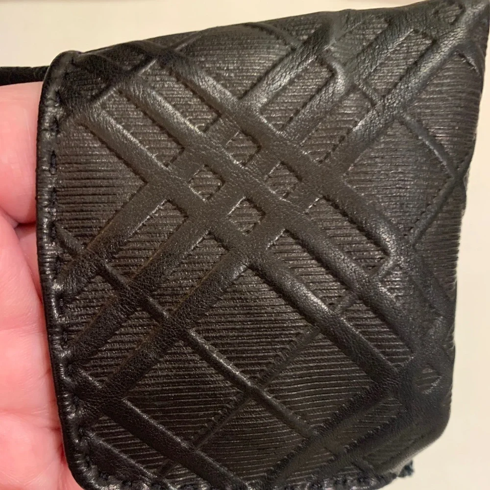 Burberry Black Quilted Leather Gloves